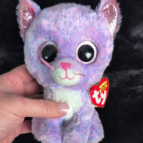 Ty Stuffed Animals - White and Purple Cats - Picture 11 of 12